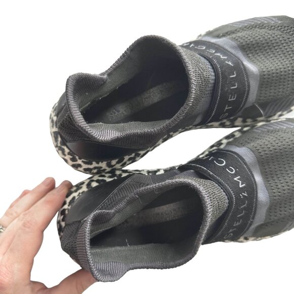 ADIDAS BY STELLA MCCARTNEY UltraBoost x 3D Sneakers Spellout 7.5 Leopard Black - Picture 11 of 12